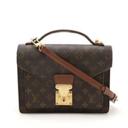 LOUIS VUITTON Louis Vuitton Monogram Montsouris 26 Second Bag Clutch Handbag Shoulder Key Missing M51187