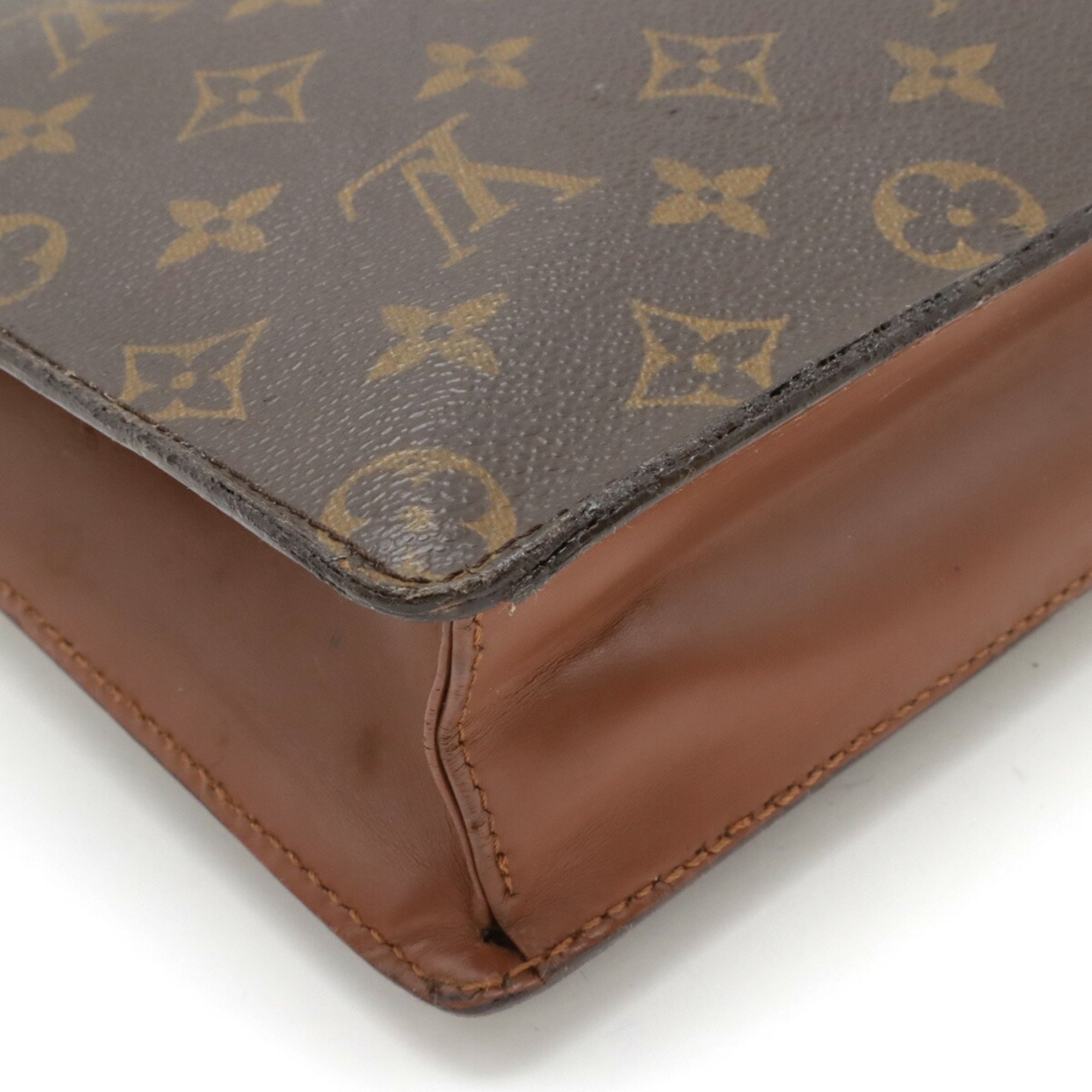 LOUIS VUITTON Louis Vuitton Monogram Montsouris 26 Second Bag Clutch Handbag Shoulder Key Missing M51187