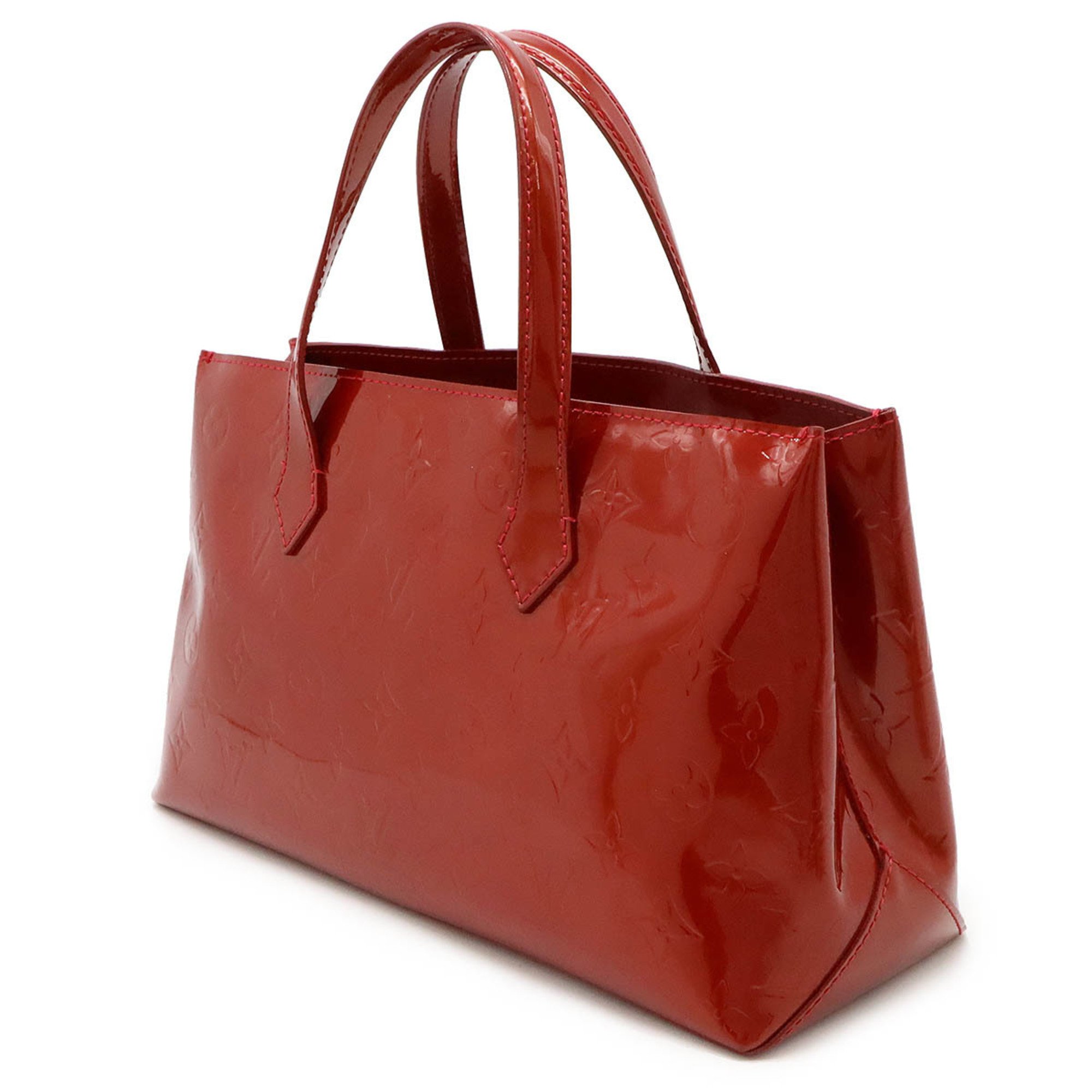 LOUIS VUITTON Louis Vuitton Monogram Vernis Wilshire PM Handbag Tote Bag Patent Calfskin Pomme d'Amour Red M93642