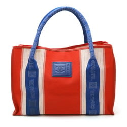 CHANEL Sport Line Tote Bag Shoulder Nylon Canvas Red Blue White Pouch Not Included A38203