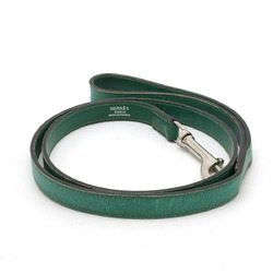 HERMES Hermes Dog Lead Pet Walk Leather Green G Stamp