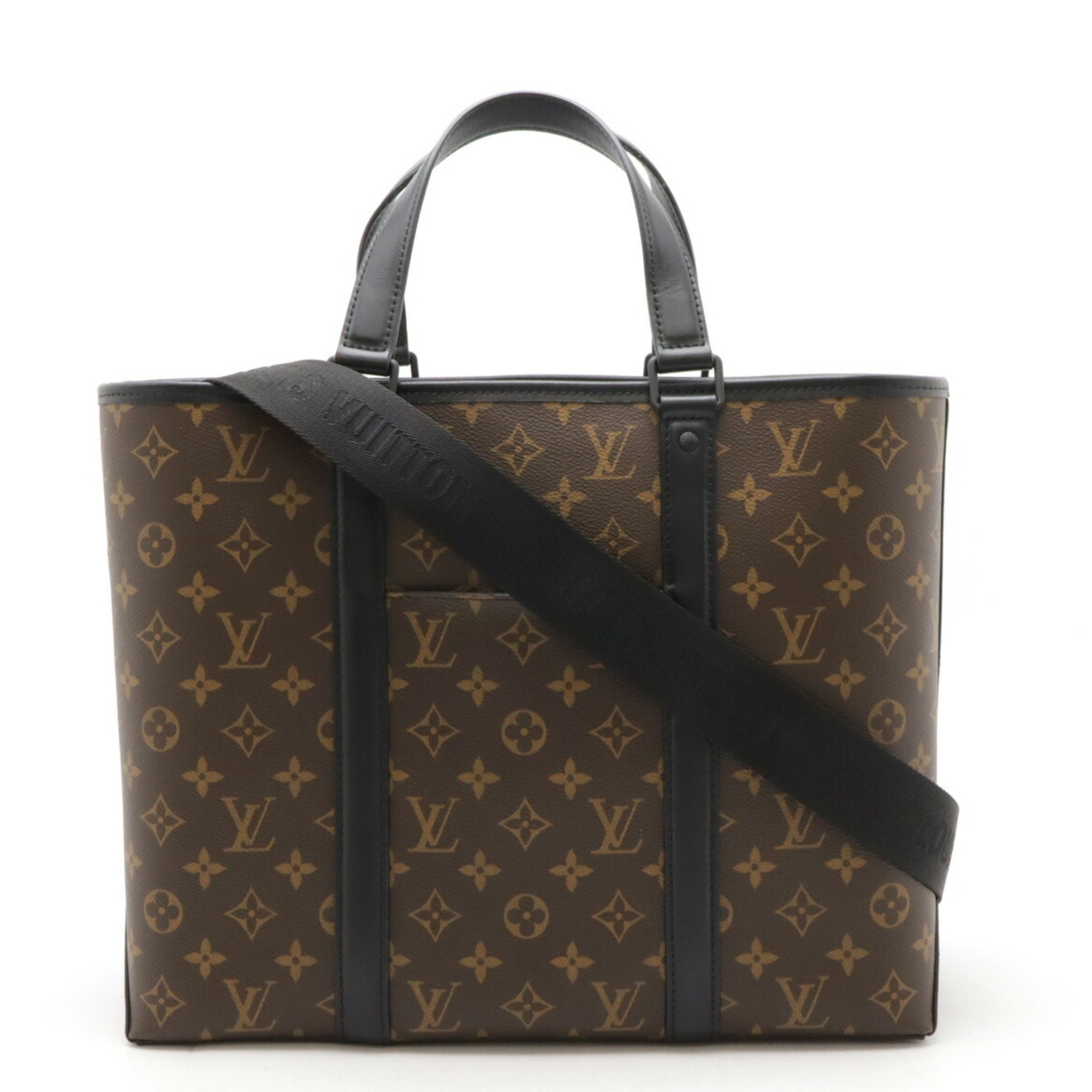 LOUIS VUITTON Louis Vuitton Monogram Macassar Weekend Tote PM Bag Shoulder M45734