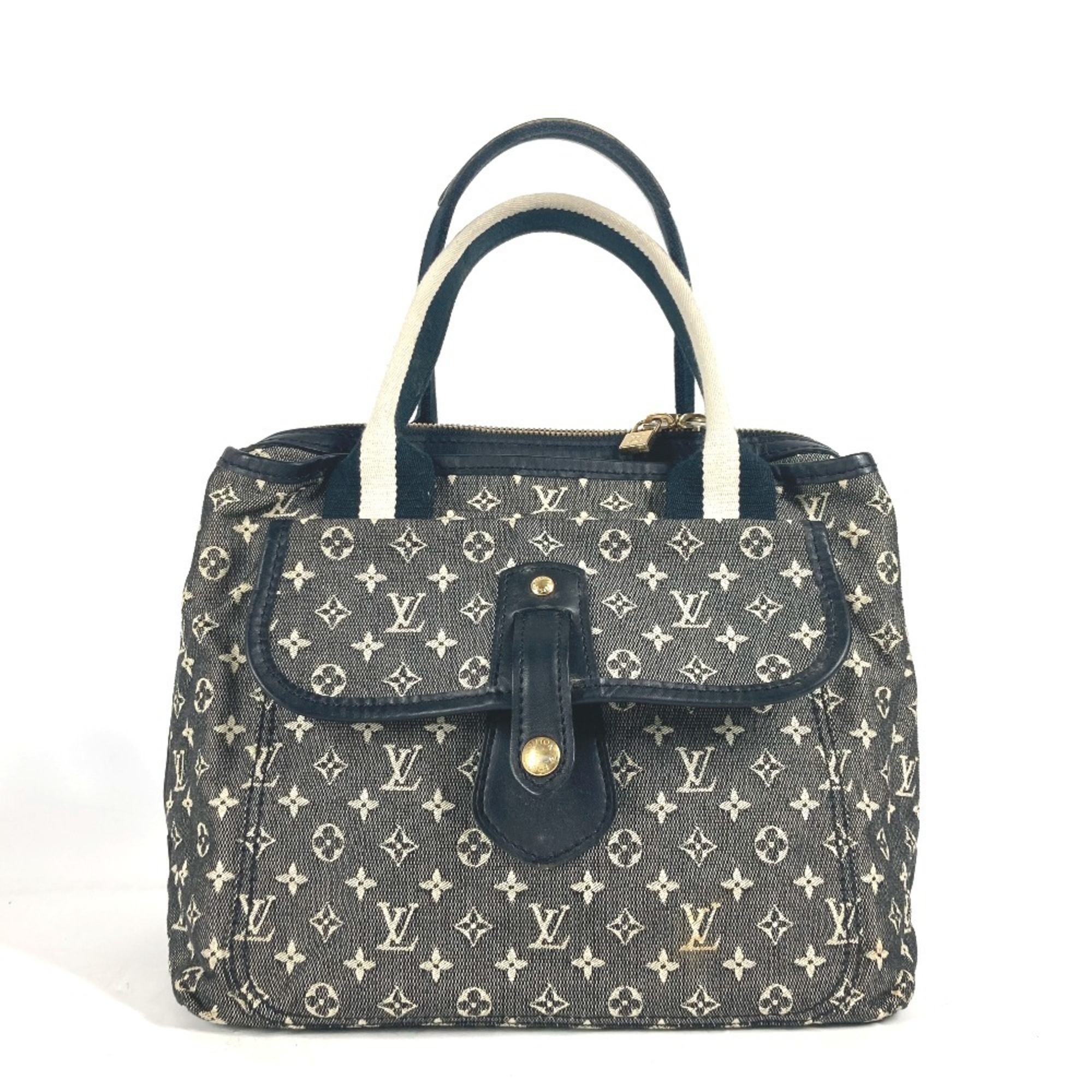 LOUIS VUITTON M92508 Monogram Sac Marie Kate Boston Bag Shoulder Handbag Canvas Women's Navy