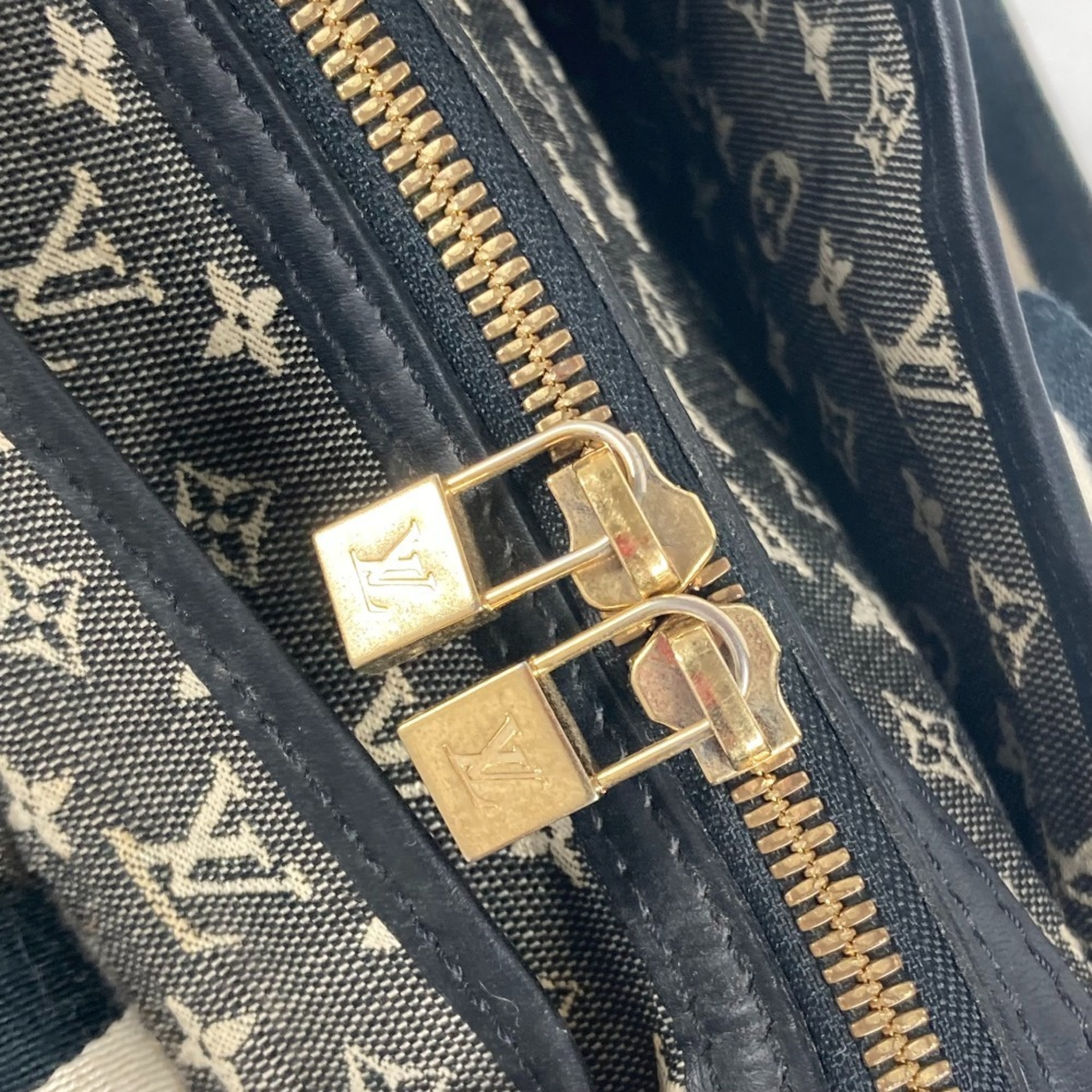 LOUIS VUITTON M92508 Monogram Sac Marie Kate Boston Bag Shoulder Handbag Canvas Women's Navy