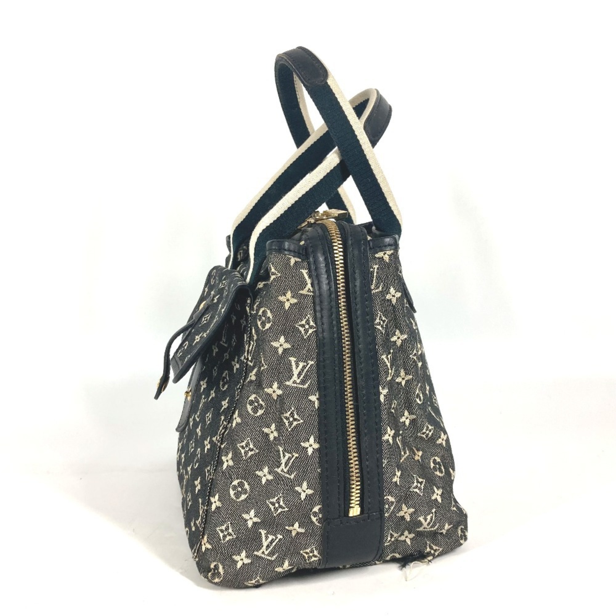 LOUIS VUITTON M92508 Monogram Sac Marie Kate Boston Bag Shoulder Handbag Canvas Women's Navy