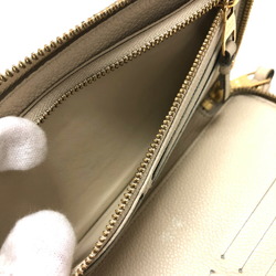 LOUIS VUITTON M93437 Round Portefeuille Secrete Long Monogram Empreinte Wallet Leather Neige White Women's