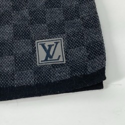 LOUIS VUITTON M70028 Echarpe Petit Damier Scarf Wool Men's Grey