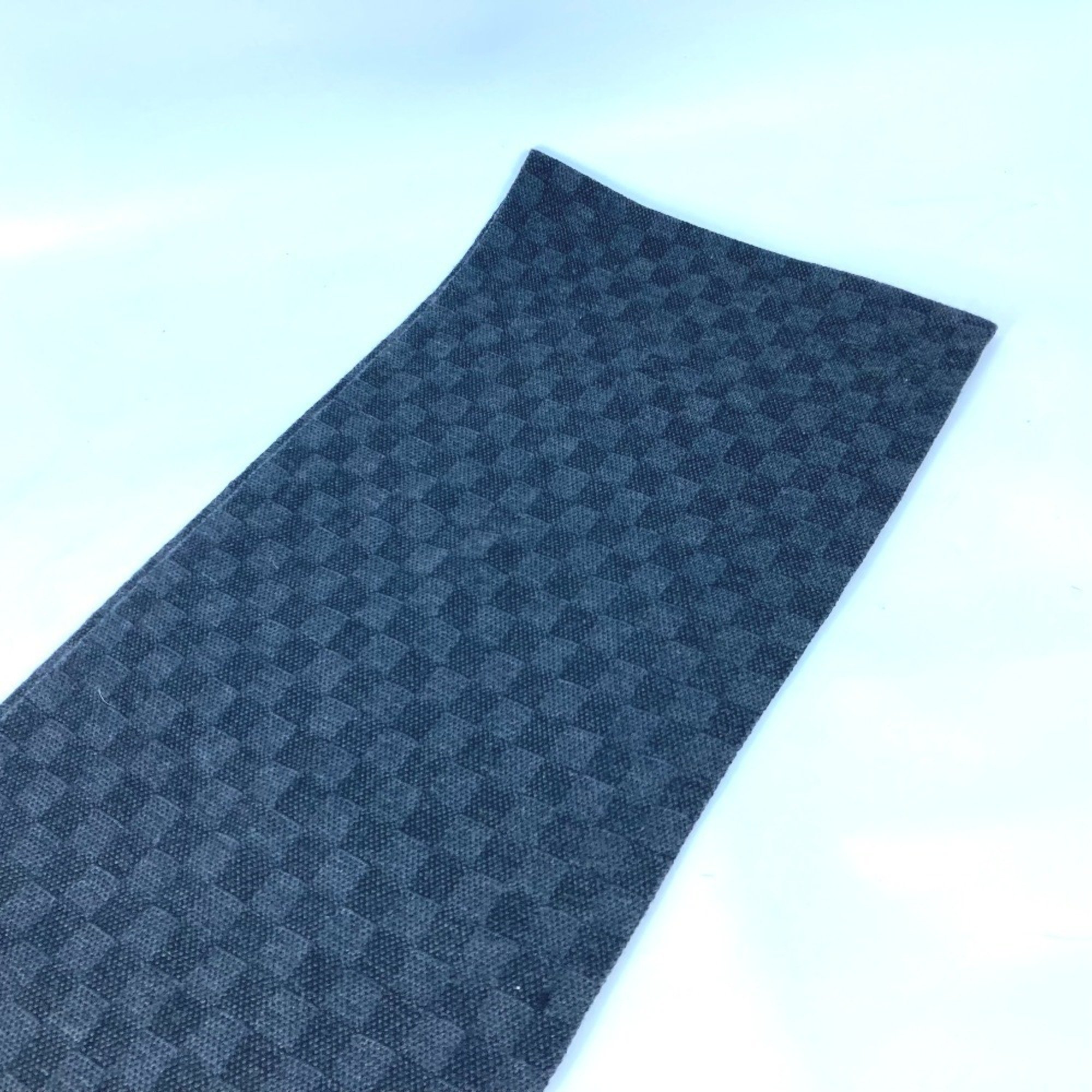 LOUIS VUITTON M70028 Echarpe Petit Damier Scarf Wool Men's Grey