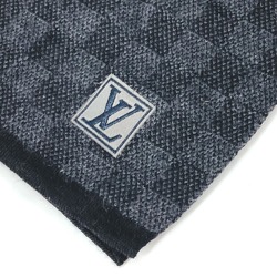 LOUIS VUITTON M70028 Echarpe Petit Damier Scarf Wool Men's Grey