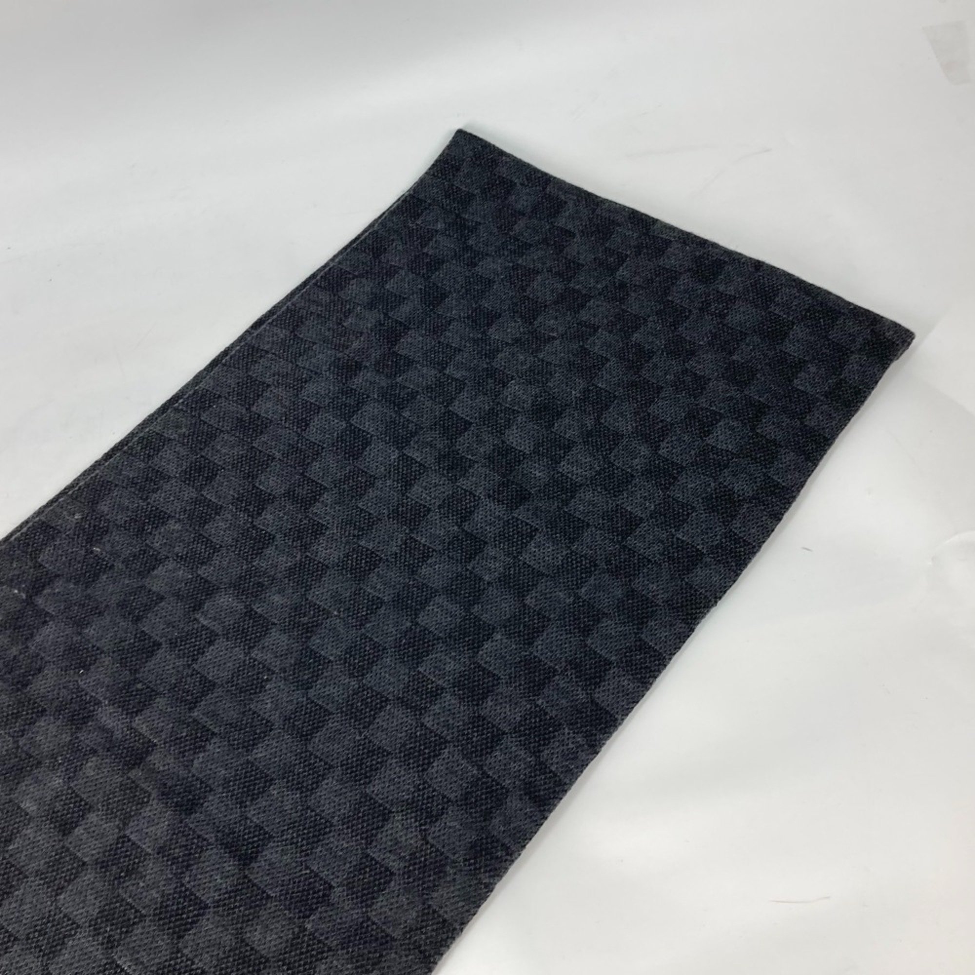 LOUIS VUITTON M70028 Echarpe Petit Damier Scarf Wool Men's Grey