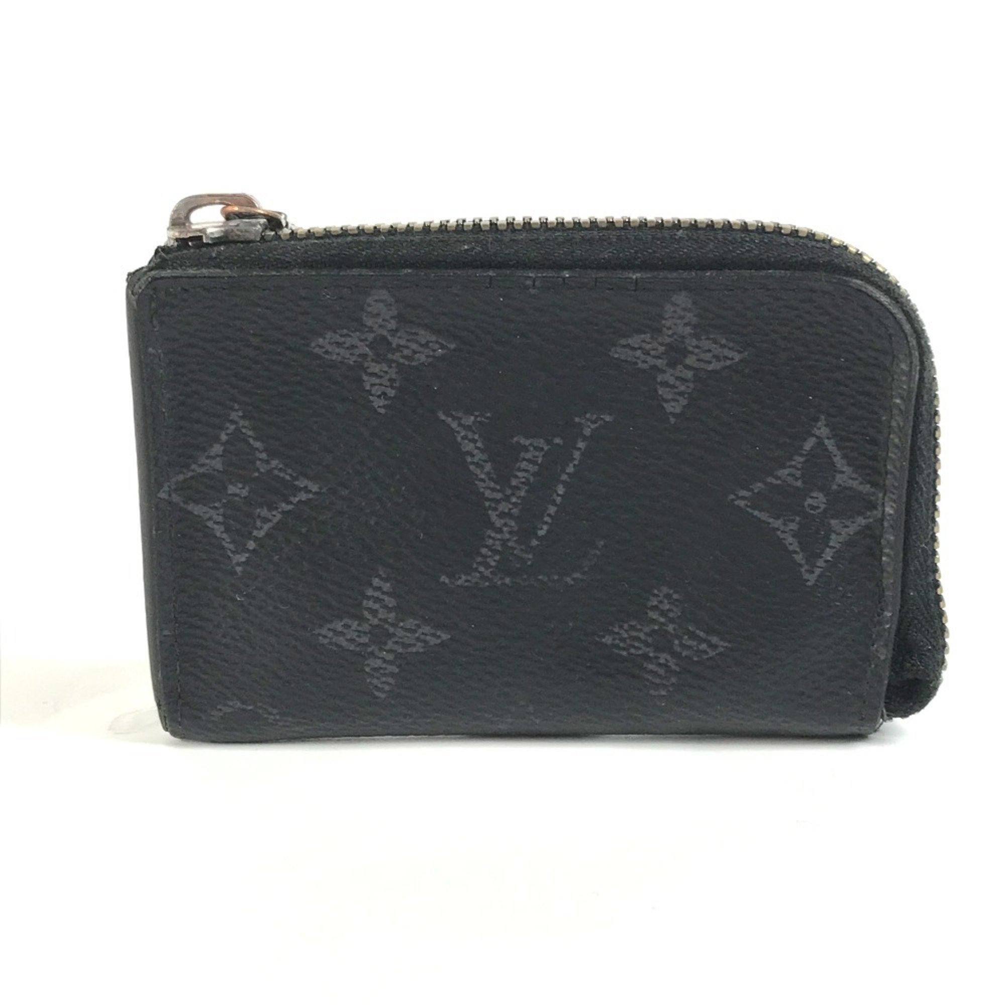 LOUIS VUITTON M63536 Monogram Eclipse Porte Monnaie Jour Wallet Coin Purse Wallet/Coin Case Canvas Men's Black