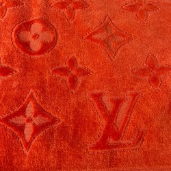 LOUIS VUITTON M78457 Beach Towel LV Vacation Cotton Women's Poppy Orange