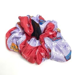 LOUIS VUITTON M77692 Scrunchie Set, Mar Hair Scrunchie, Silk, Women's, Red x Purple