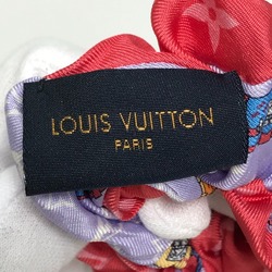 LOUIS VUITTON M77692 Scrunchie Set, Mar Hair Scrunchie, Silk, Women's, Red x Purple