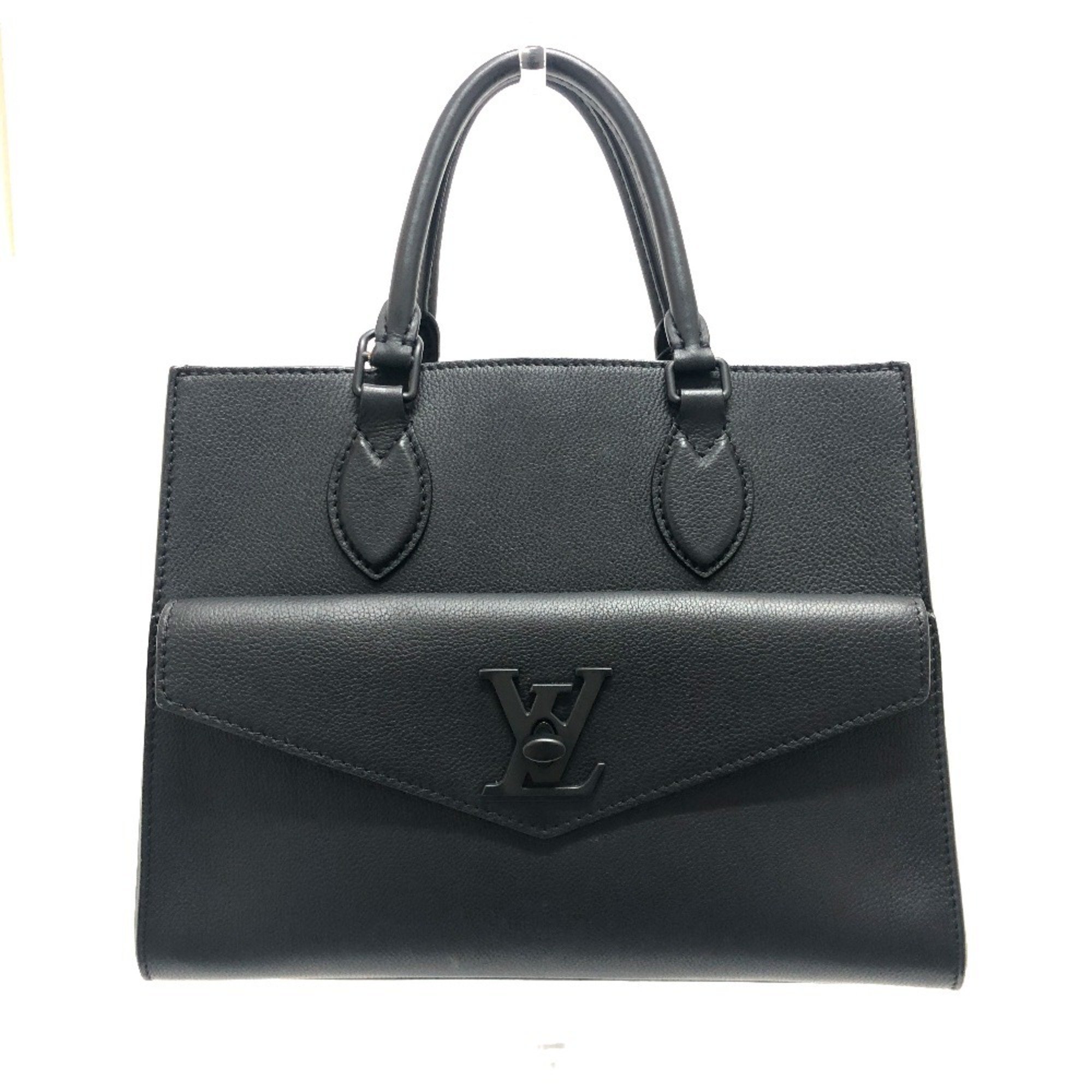 LOUIS VUITTON Louis Vuitton M55845 Rock Me Tote PM Bag Handbag Grained Calf Leather Women's Noir Black