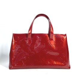 LOUIS VUITTON M93642 Monogram Vernis Wilshire PM Handbag Tote Bag Women's Red