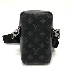 LOUIS VUITTON M81321 Double Phone Pouch Shoulder Bag Monogram Eclipse Canvas Men's Black