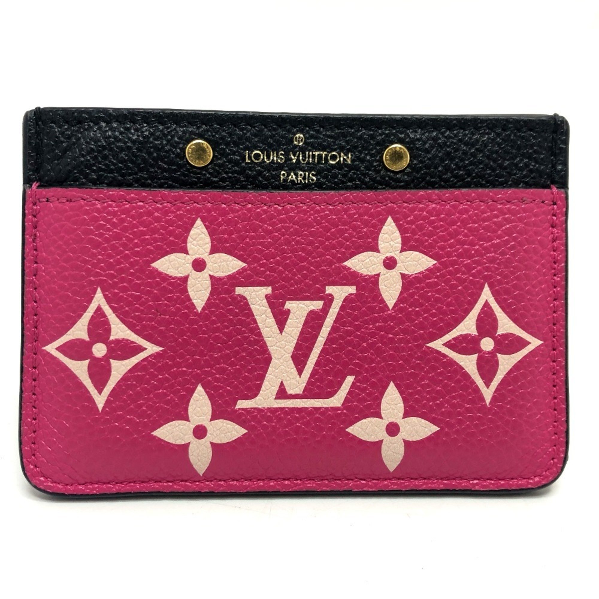 LOUIS VUITTON M81282 Porte Carte Sample Multicolor Business Card Holder/Card Case Pass Monogram Empreinte Leather Women's