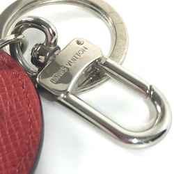 LOUIS VUITTON M64170 Bag Charm Porto Cle LV Circle Eyelet Keychain Metal Leather Men's Red