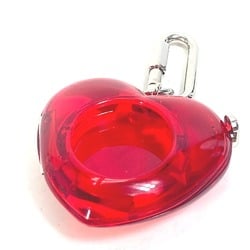 LOUIS VUITTON R17599 Carabiner Tambour Horizon Heart Watch Storage Goods Keychain Plastic Women's Red