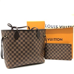 LOUIS VUITTON Louis Vuitton N40599 Neverfull MM Tote Bag Damier Canvas Women's Ebene Brown