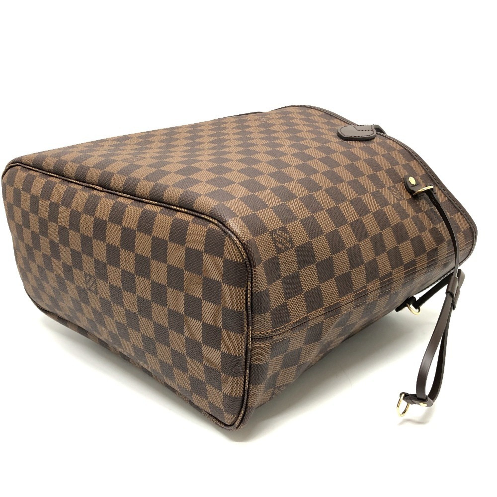 LOUIS VUITTON Louis Vuitton N40599 Neverfull MM Tote Bag Damier Canvas Women's Ebene Brown