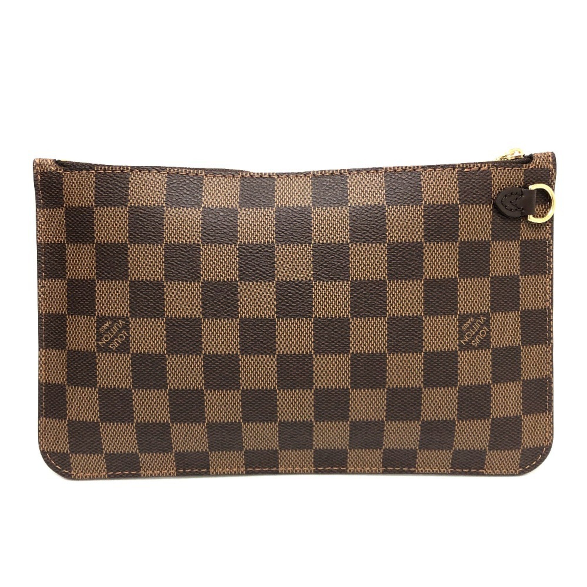 LOUIS VUITTON Louis Vuitton N40599 Neverfull MM Tote Bag Damier Canvas Women's Ebene Brown