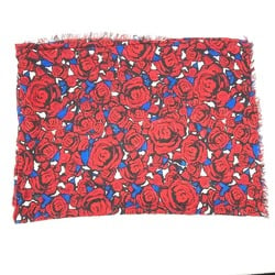 LOUIS VUITTON M70476 Etoile Rock'n'Roses Rose Flower Stole Rayon Silk Women's Red