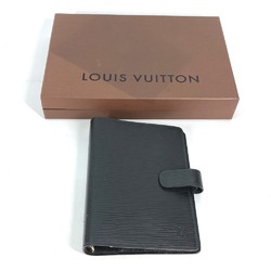 LOUIS VUITTON R20042 Epi Agenda MM Stationery Notebook Cover Leather Women's Noir Black