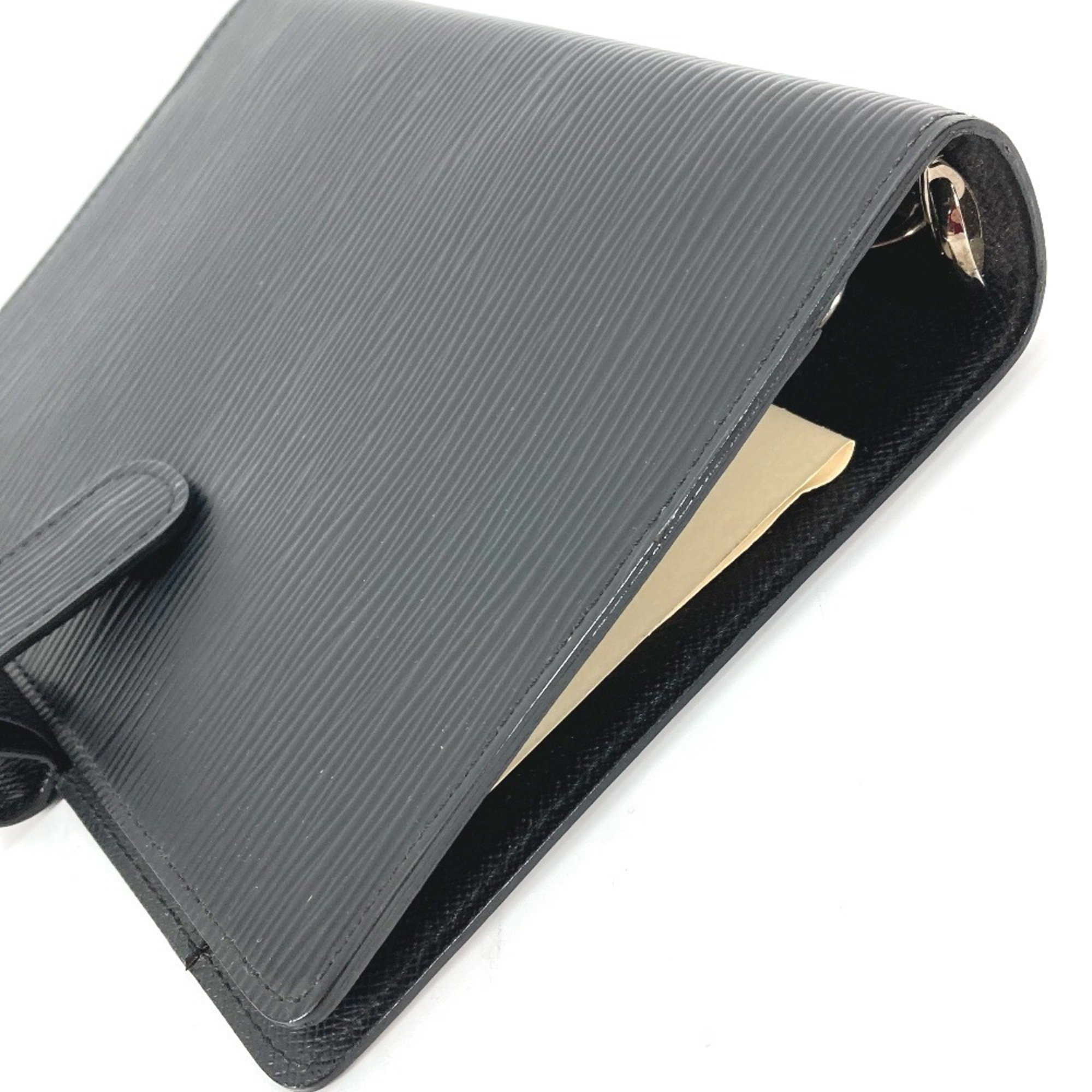 LOUIS VUITTON R20042 Epi Agenda MM Stationery Notebook Cover Leather Women's Noir Black