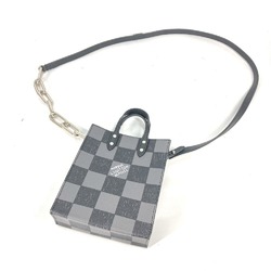 LOUIS VUITTON N60479 Damier Checkerboard Sac Plat XS Tote Bag Shoulder Handbag Men's Black