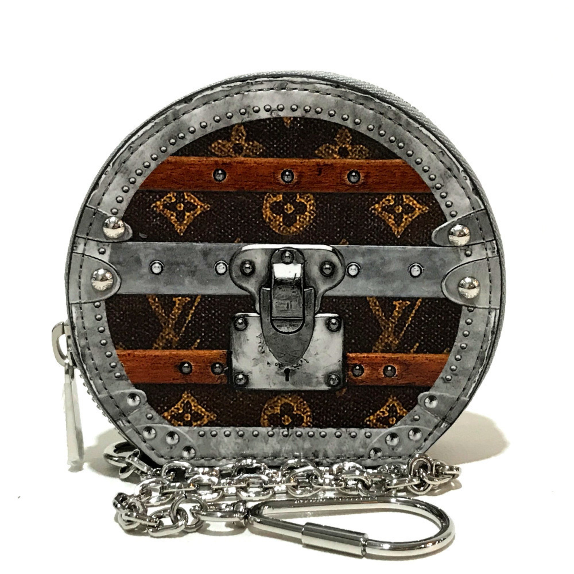 LOUIS VUITTON M63596 Transformed Monogram Micro Boite Chapeau Wallet/Coin Case Wallet Key Ring Canvas Women's Brown