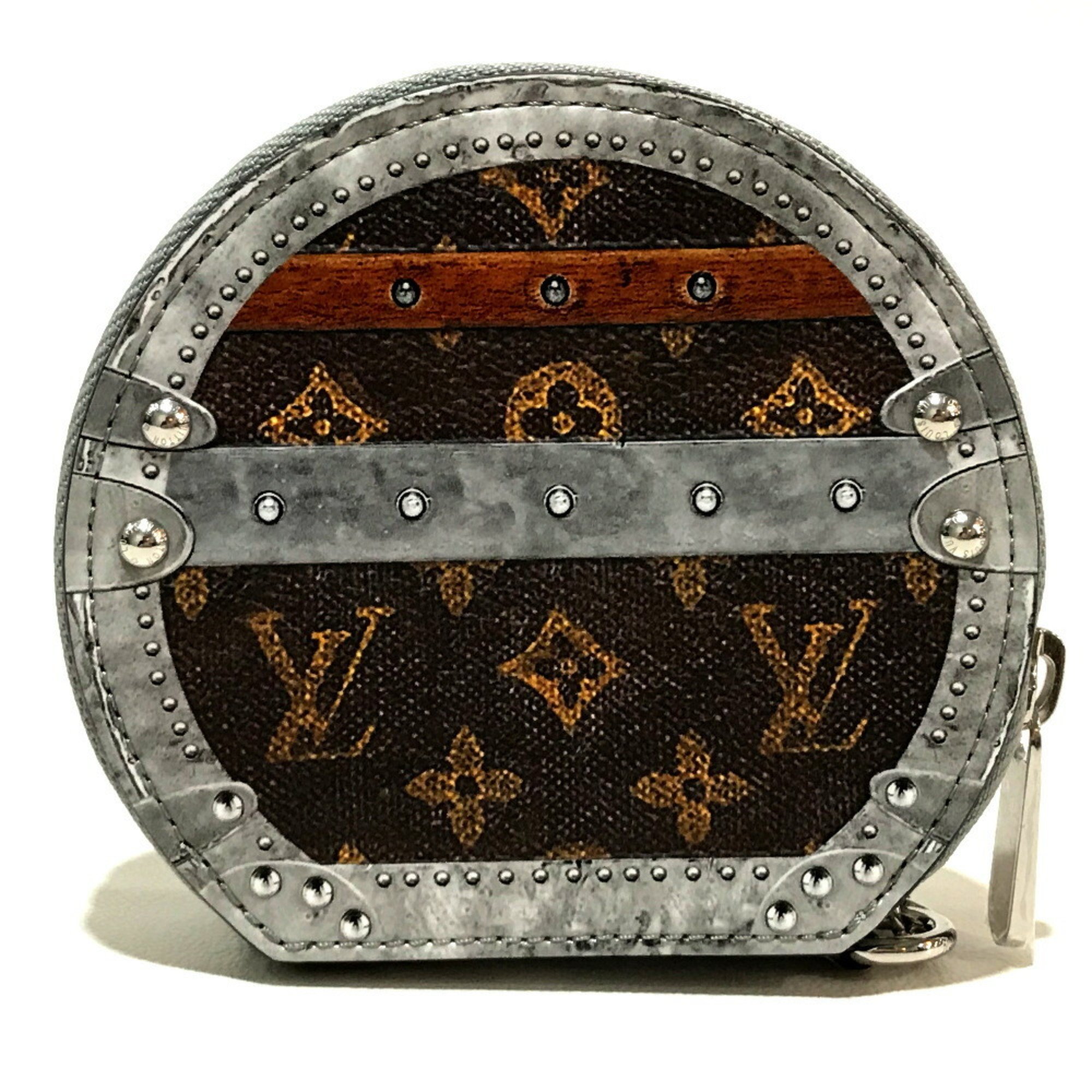 LOUIS VUITTON M63596 Transformed Monogram Micro Boite Chapeau Wallet/Coin Case Wallet Key Ring Canvas Women's Brown