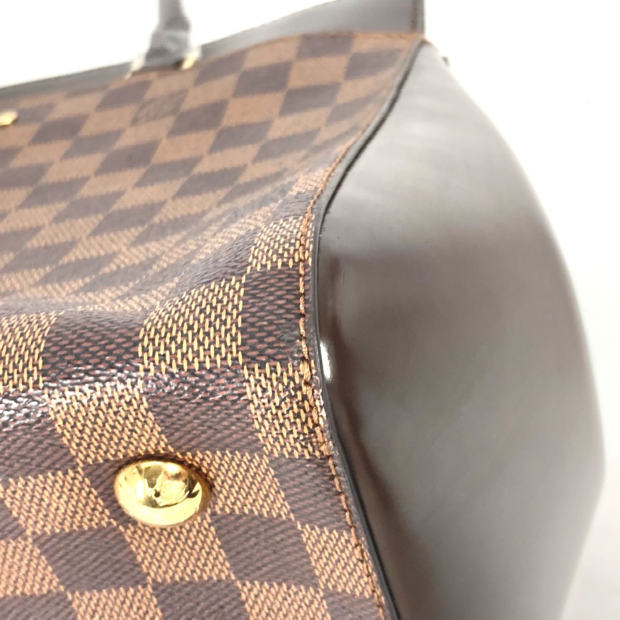 LOUIS VUITTON N41150 Damier Rivoli MM Shoulder Bag Tote Handbag Canvas Women's Ebene Brown