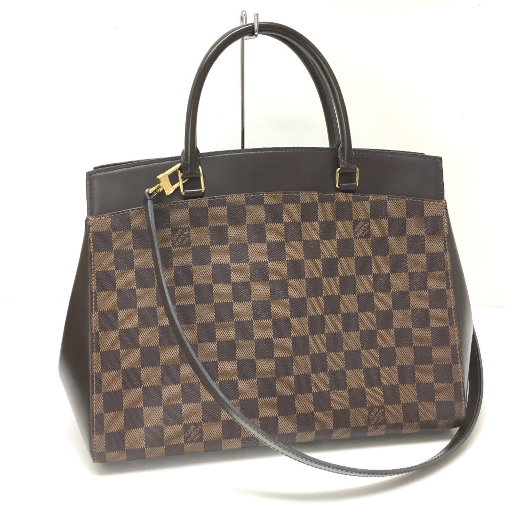 LOUIS VUITTON N41150 Damier Rivoli MM Shoulder Bag Tote Handbag Canvas Women's Ebene Brown