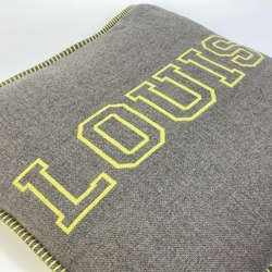 LOUIS VUITTON MP2158 Cushion Julio Louis Wool Cashmere Men's Women's Yellow x Gray