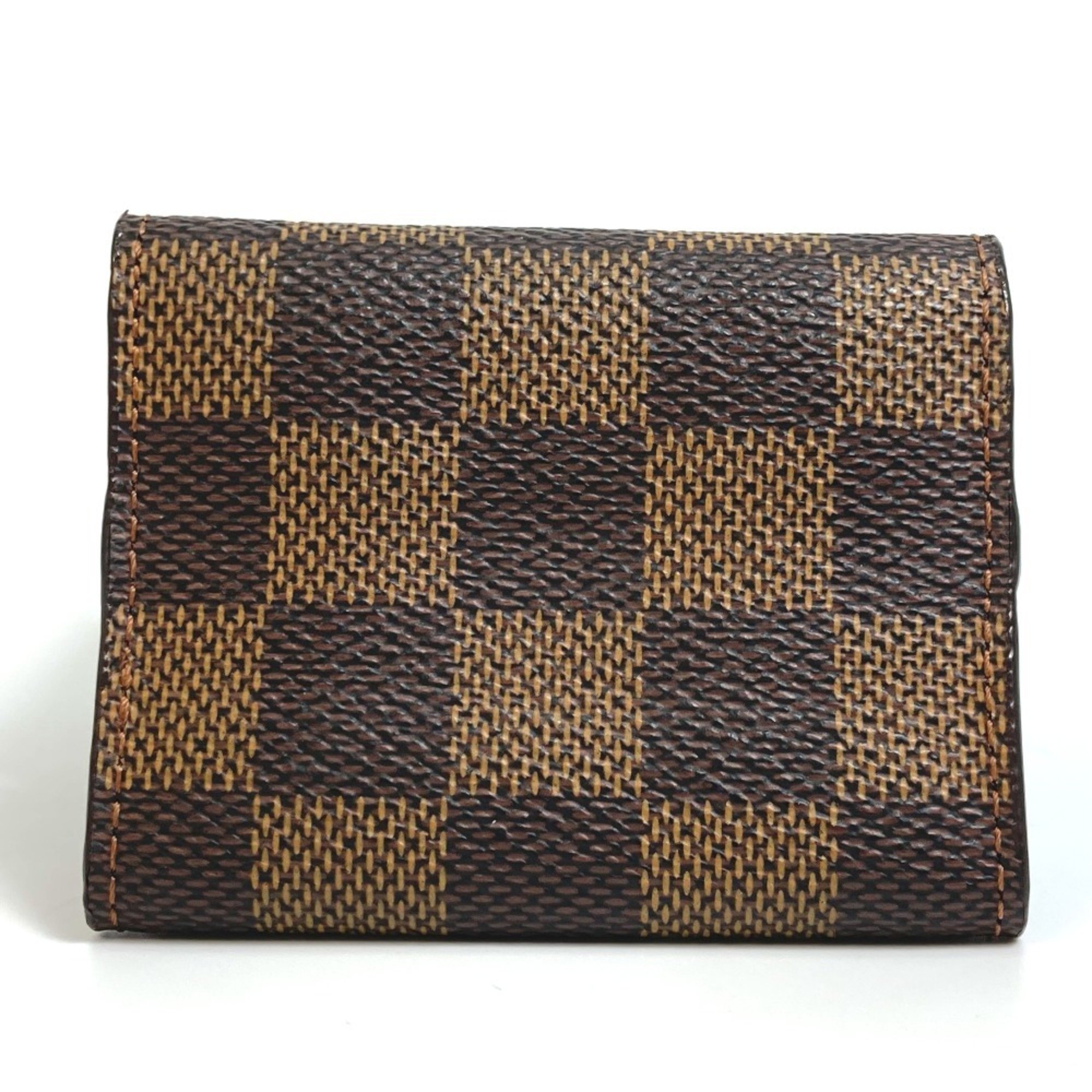 LOUIS VUITTON M64681 Damier Cufflinks Case Tri-Fold Canvas Men's Women's Ebene