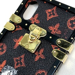 LOUIS VUITTON M63891 Transformed Monogram Eye Trunk Catgram iPhone X XS Case Canvas Women's Maroon Black x Orange