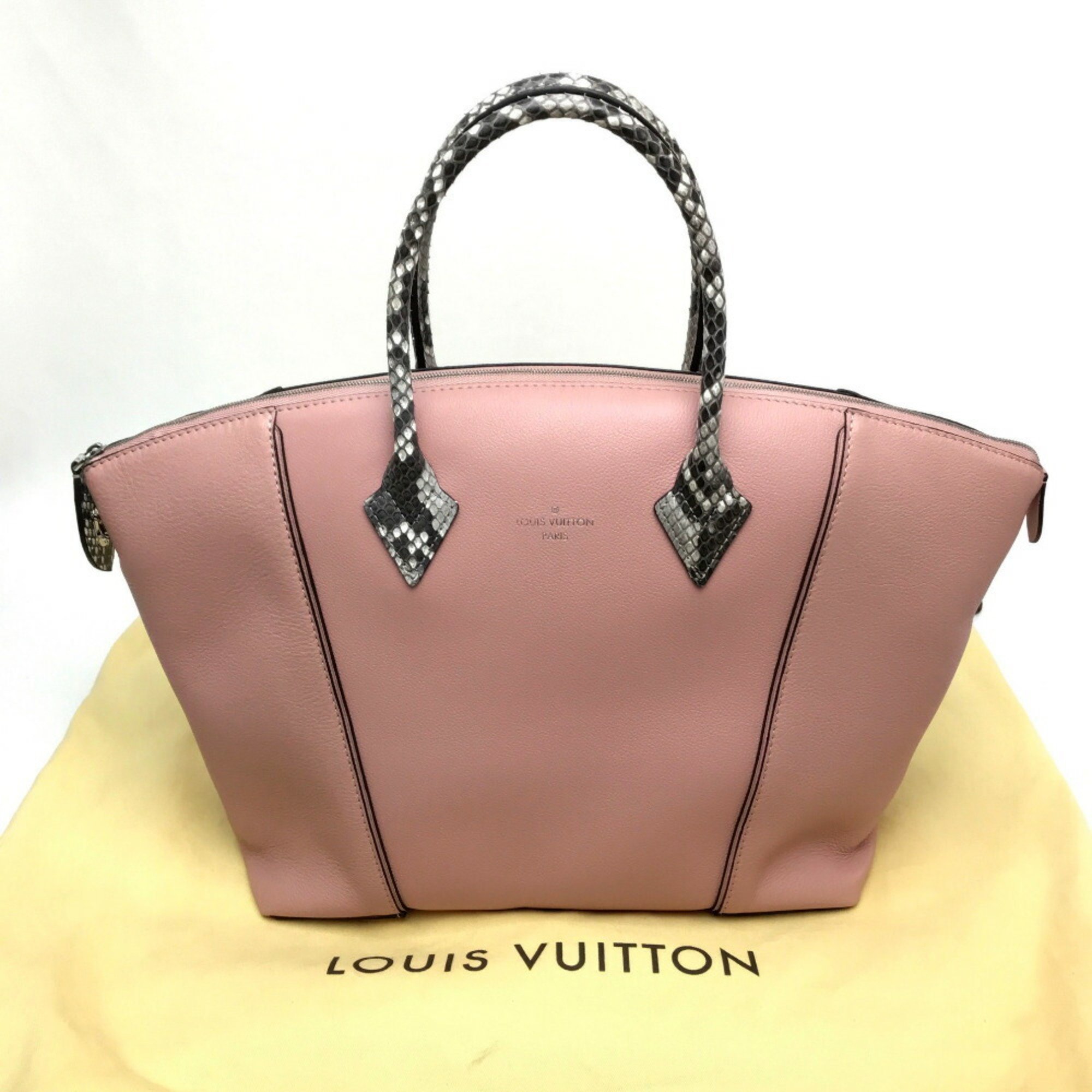 LOUIS VUITTON Louis Vuitton N92043 Lockit MM Handbag Leather Women's Magnolia Pink