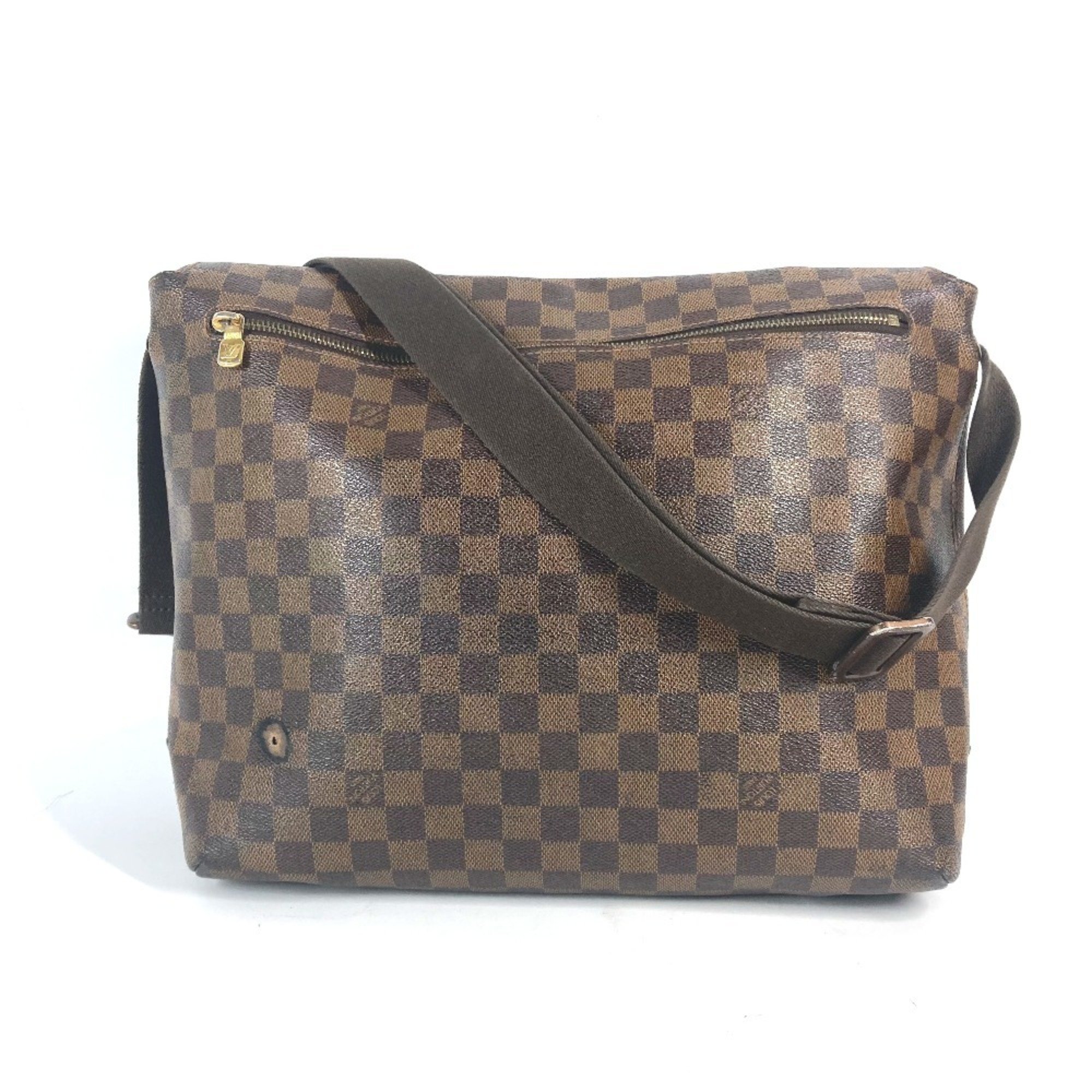 LOUIS VUITTON N51211 Damier Brooklyn MM Bag Shoulder Canvas Women's Ebene Brown