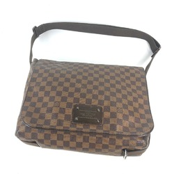 LOUIS VUITTON N51211 Damier Brooklyn MM Bag Shoulder Canvas Women's Ebene Brown