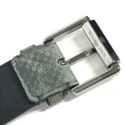 LOUIS VUITTON M9539S Micro Damier Santur Drive Abyss Belt Leather Suede Patent Men's Grey