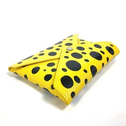 LOUIS VUITTON M81959 Yellow Leather Dot Only Yayoi Kusama LV x YK Pochette Kirigami Pouch Women's Black