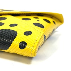 LOUIS VUITTON M81959 Yellow Leather Dot Only Yayoi Kusama LV x YK Pochette Kirigami Pouch Women's Black