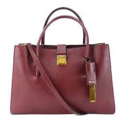 Miu Miu Miu handbag leather Bordeaux shoulder bag for women