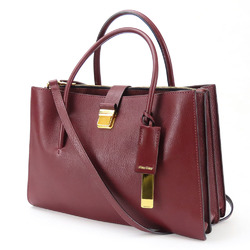 Miu Miu Miu handbag leather Bordeaux shoulder bag for women