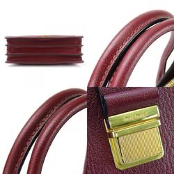 Miu Miu Miu handbag leather Bordeaux shoulder bag for women