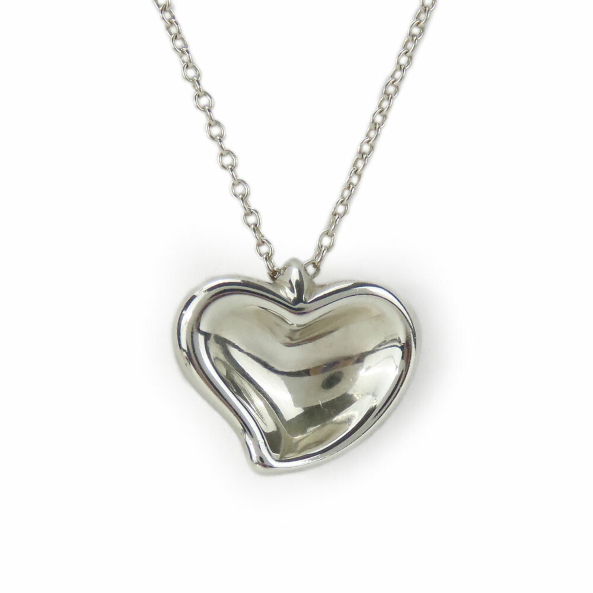 Tiffany Necklace Full Heart Silver 925 Approx. 4.2g Elsa Peretti Women's TIFFANY&Co.