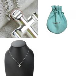 Tiffany Necklace Cross Silver 925 Approx. 10.6g Paloma Picasso Women's TIFFANY&Co.