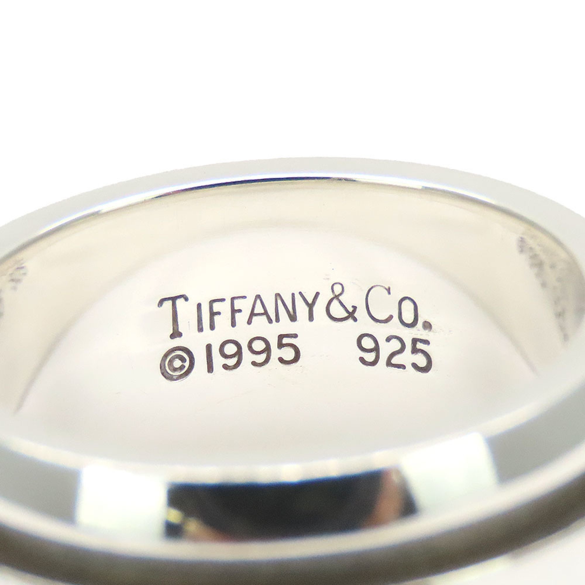 Tiffany & Co. Ring, Grooved, Silver 925, Approx. 10.3g, Silver, #11, Women's, TIFFANY